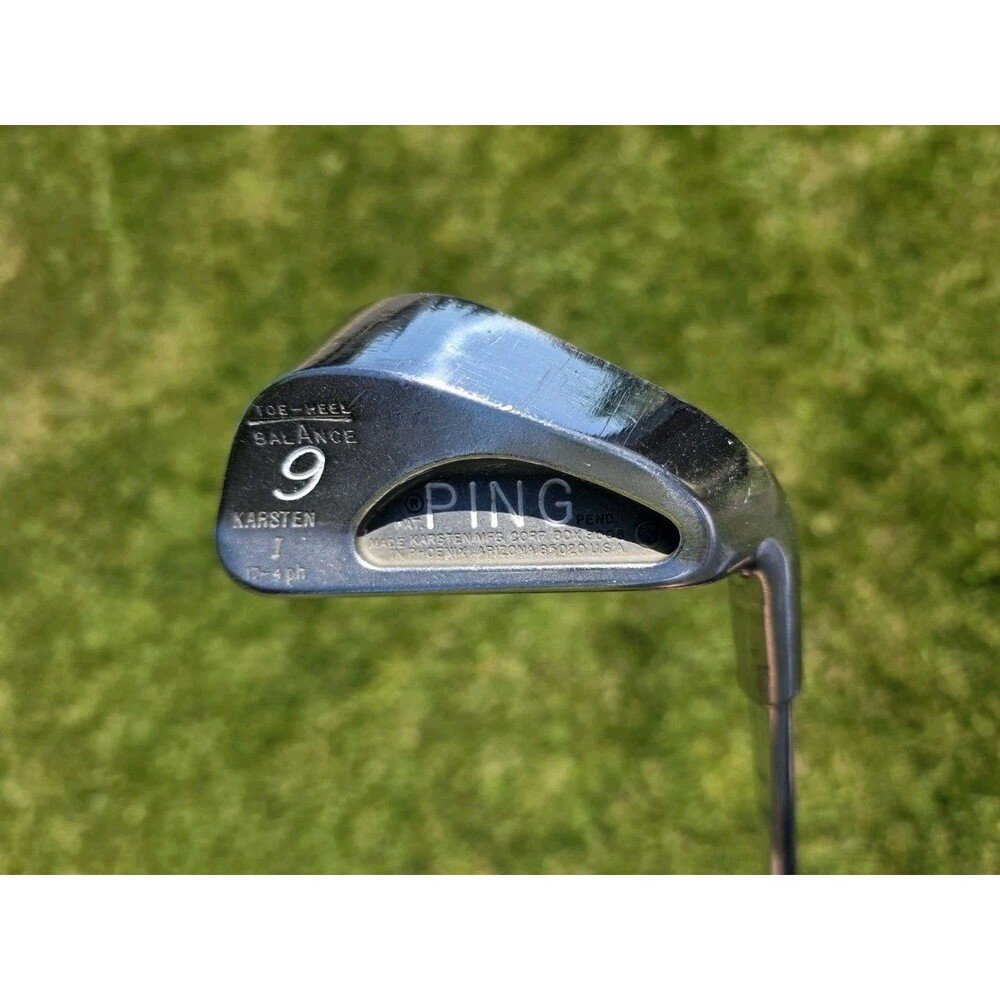 Ping Karsten I Toe-Heel Balance 17-4ph 9 Iron Black Dot Steel RH Good Ping Grip